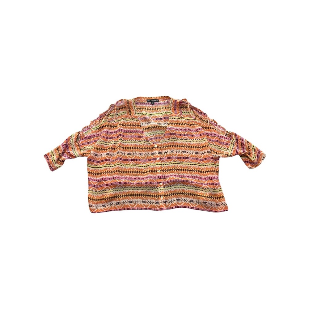 Rock Republic Co. Geometric‎ Print Button Up Blouse Size L